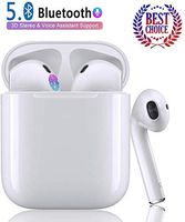 Wireless Earbuds Bluetooth 5.0 Headphones 2019 Latest Intelligent Noise Reduction (Support Fast Charging) Pop-ups Auto Pairing /iPhone/Apple/Samsung/Airpods and Airpod in-Ear Headphones