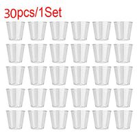 Simplylin Clear Plastic Disposable Party Shot Glasses Jelly Cups Tumblers Birthday 30PCS