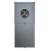 Leviton LP815-LMC 150 Amp, 8-Space, 8-Circuit Outdoor Load Center Meter Main Combo Enclosure with Main Breaker and Feed-Thru Lugs,  Lever Bypass, Ringless Cover Included