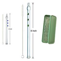8" Honey Straw (8" (2-Pack+2 Brush) Green+Blue)