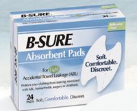 B-Sure Incontinence Liner, Heavy Absorbency One Size Fits Most Unisex Disposable, 14-7031-224 - Box of 24