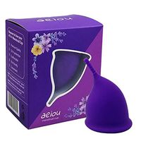 Ruinika High Quality Menstrual Cup- FDA 、CE Approved- Conforms to Human Vaginal Structure-Soft, Flexible, Reusable Medical-Grade Silicone (Pruple, Large)