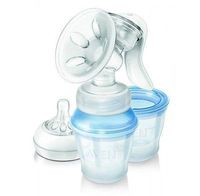 Philips Avent Natural Comfort Manual Breast Pump with 3 Storage Cups Scf330/12