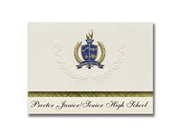 Signature Announcements Proctor Junior/Senior High School (Proctor, VT) Graduation Announcements, Presidential style, Elite package of 25 with Gold & Blue Metallic Foil seal
