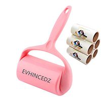 Lint Roller with Cover, 300 Sheets Extra Sticky Pet Hair Remover Kit, Clothes Furniture Plush, Dandruff and Heavy Dust Removal (Combo Pack of 1 Handle 5 Refills)