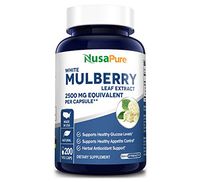White Mulberry Leaf Extract 2500mg 200 Veggie Caps (Vegetarian, Non-GMO & Gluten Free) Natural High & Low Blood Sugar Control, Weight Loss Support