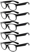 Eyekepper Classic 80's Reading Glasses-5 Pairs Black Frame Glasses for Women Reading,+2.00 Reader Eyeglasses