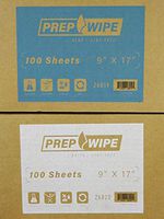 Prep Wipe Lint Free Cleaning Towels Pack of 100 Sheets 9" x 17" (White)