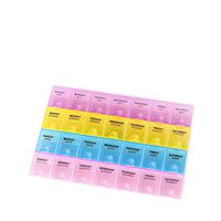 Jocestyle 7 Day Pill Organizer Portable 28 Compartment Lid Tablet Pill Box Holder Medicine Storage Organizer Case Container for Healthy Care