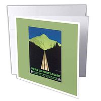 3dRose Vers Le Mont.Blanc Paris Roadway with Mountains Below a Starry Sky - Greeting Cards, 6 x 6 inches, set of 6 (gc_169834_1)