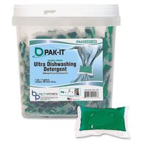 Big 3 Packaging LLC Ultra Dishwashing Detergent, 15g, 100 Packs, Green