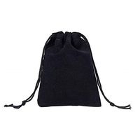 Fashewelry 100 Pack Black Drawstring Velvet Bags 2.76x3.35" Wedding Party Favor Jewelry Candy Storage Gift Packaging Small Pouches