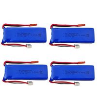 Leoie 7.4V 900mAh Lithium Battery for XK X520 XK X420 6 Channels Brushless Aileron 3D Stunt Helicopter Accessories 4pcs