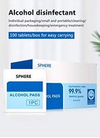 Disinfectant Wipes，Disposable Wet Alcohol Wipes, 100Pcs/Box Alcohol Prep Pads, Clean Hand Health and Eyeglasses, Tablets, Camera Lenses, Screens or Elevator Buttons, Door Handles