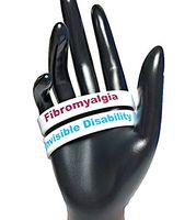 Fibromyalgia and Invisible Disability Awareness Bracelets 2 Pack - Adult Size Silicone Wristbands Chronically Ill Medical Alert
