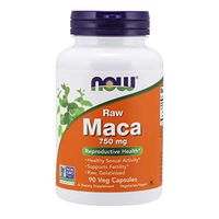 NOW Supplements, Maca (Lepidium meyenii) 750 mg Raw, Reproductive Health*, 90 Veg Capsules