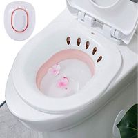 YAOBAO Sitz Bath Hip Bath Tub Flusher Bath Basin, Fold Fumigation Medical Grade Bath for Pregnant Women Hemorrhoids Patients, Women, 1Pcs,Pink