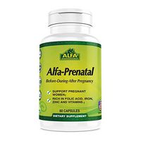 Alfa Vitamins® - Alfa-Prenatal Tablets - Pregnancy Vitamins and Minerals - Contains high in folic Acid and Iron - Supports a Healthy Pregnancy - Before or After Pregnancy - 60 Tablets