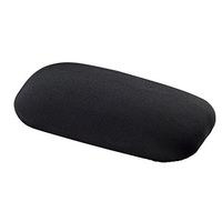 ELECOM-Japan Brand- Wrist Rest"Silky Air" Short Type/Super Soft Cushion/Memory Foam/Ergonomic Design/Reduce Wrist Fatigue/Black MOH-FCRBK