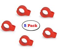 Cigarette Holder Ring- Hands Free Cigarette Holder Ring to Protect Your Finger Turn Yellow for Console Gamers, Musicians and Drivers, Silicone Smoke Hand Rack for Smokers (5pc Red)