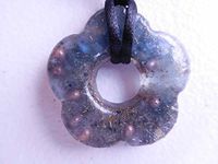 Power Flower Light Blue Clear Neckalce A6 Orgone Generator Energy Accumulator 528Hz/7.83Hz/Advance Harmonics Many Beautiful Ingredients and Colors!! (Power Flower, Light Blue Clear A6)