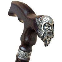 Viking Walking Cane for Men Fashionable - Handmade Fancy Men's Wooden Canes - Thor - Stylish Walking Sticks