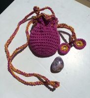 Amulet Bag & Purple Jasper ~ Ravenz Roost Hand Made Item