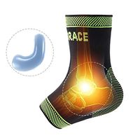 Infused Compression Ankle Brace, Silicone Ankle Sleeve Support, Pain Relief from Plantar Fasciitis, Achilles Tendonitis- Reduce Foot Swelling & Prevent Ankle Injuries（Green,XL）