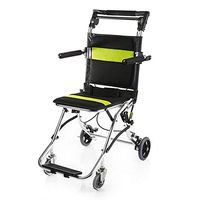 Healva Transport Wheelchair, Folding Portable Boarding Travelling Wheelchair with Hand Brake, with Carring Bag