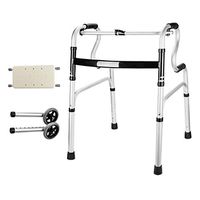Drive Folding Walker Multifunction Adjustable Height with Sitting Board and Wheels Walking Aids for Elderly, Seniors, Handicap, Disabled,Max180kg