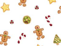 Christmas Print Cello Bags - Gingerbread 5x3x11" Cello Bags 1.2 mil (2 Packs; 100 Bags Per Pack) - WRAPS-C4BGNB
