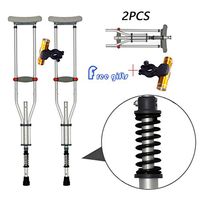 Crutch Elderly Medical Non-Slip Underarm Crutches Telescopic Single Turn Disabled Folding Walking Stick Child Support