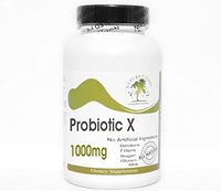 Probiotic X Max 1000mg - 10 to 50 Billion Live Probiotic Cultures ~ 100 Capsules - No Additives ~ Naturetition Supplements