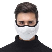 Dinfoger Winter Windproof Earmuffs Two-in-one Adults Masks Glasses Anti-Fog Warm Mask with Dan Blue