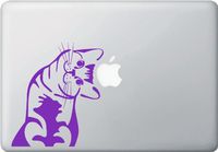Cat - Whatcha Doin? - I Can Haz? - Laptop Decal (5.5" w x 6" h) (Color Variations Available) (Purple)