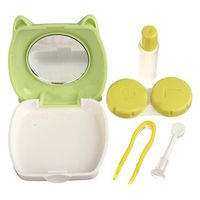 Travel Cartoon Piggy Contact Lens for Eye Case Mirror Tweezer Stick Bottle Holder Box Eyewear Cases