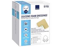 Abena Silicone Foam Dressing 2 X 2 Inch Square Without Border Sterile Box of 10