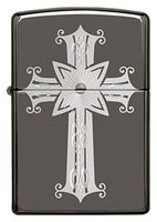 Personalized Black Ice Cross ZIPPO Lighter - Free Engraving (29515)