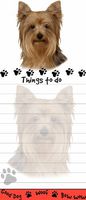 "Yorkie Magnetic List Pads" Uniquely Shaped Sticky Notepad Measures 8.5 by 3.5 Inches