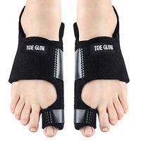 Bunion Corrector Bunion Pain Relief - Bunion Splints Big Toe Straightener for Hallux Valgus Aid Surgery Fits for Men & Women by Toe Glow (Black)