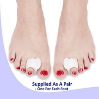 Soniker Bunion Corrector,Toe Separators, Hammer Toe Straightener – 4 Pack Toe Spacers - Gel Spreader - Correct Crooked Toes - Pads for Overlapping,Hallux Valgus,Diabetic Feet,Yoga (White - 2pairs)