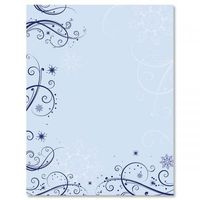 Frosted Glimmer Christmas Letter Papers - Set of 25 Christmas Stationery Papers, 8 1/2" x 11", Compatible Computer Paper, Christmas Flyers, Christmas Invitation Paper