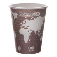 Eco Products World Art Renewable Resource Compostable Hot Drink Cups, 8oz, Plum, 50/Pack EP-BHC8-WAPK