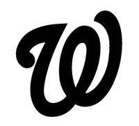 MLB Baseball Washington Nationals, White, 6 Inch, Die Cut Vinyl Decal, For Windows, Cars, Trucks, Toolbox, Laptops, Macbook-virtually Any Hard Smooth Surface
