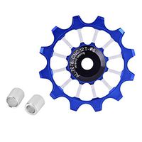 Rear Guide Wheel, MEIJUN Ceramic Bearing Aluminum Alloy Bicycle Bike Rear Derailleur Pulley Guide Wheel(Blue)