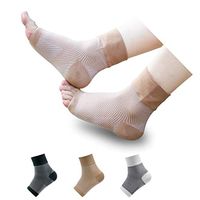 Compression Foot Sleeves for Men & Women Best Plantar Fasciitis Socks for Pain Relief,Heel Spurs,Achilles Tendonitis,Ankle Arch Support for Nurses, Maternity,Pregnancy, Running (Beige(1 Pair), Large)
