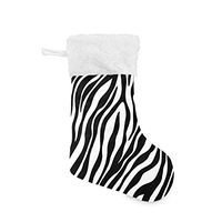 Christmas Socks Zebra Texture Personalized Santa Stocking Gift Kids Fireplace/Restaurant/Hotel/Club/bar for Xmas Tree Decor