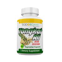 Todorganic Tongkat Ali Extract 500mg Supplement Natural Testosterone Supports Libido and Booster for Men, Maximum Strength Long, Lean Muscle, Cognition, Mood, Fitness and Well Being - 60 Capsules