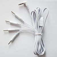 KONMED DC 3.5mm Lead Wires for Tens/EMS Machine 4-pin 2mm Tens Unit Cords (2)