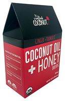 Organic Coconut Oil and Honey drops - GINGER + TURMERIC, soothing lozenge for the throat, supports a healthy immune system, rich source of antioxidants